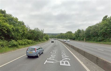 A720 Edinburgh City Bypass: Traffic queuing as rush.